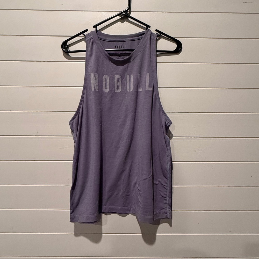 NOBULL Racerback Muscle Tank Womens Medium Purple Workout Training Top